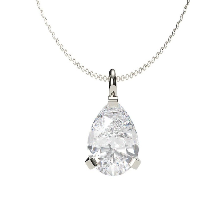 Gifts GEORGE THOMPSON | The Amiana Pear Shaped Solitaire Pendant