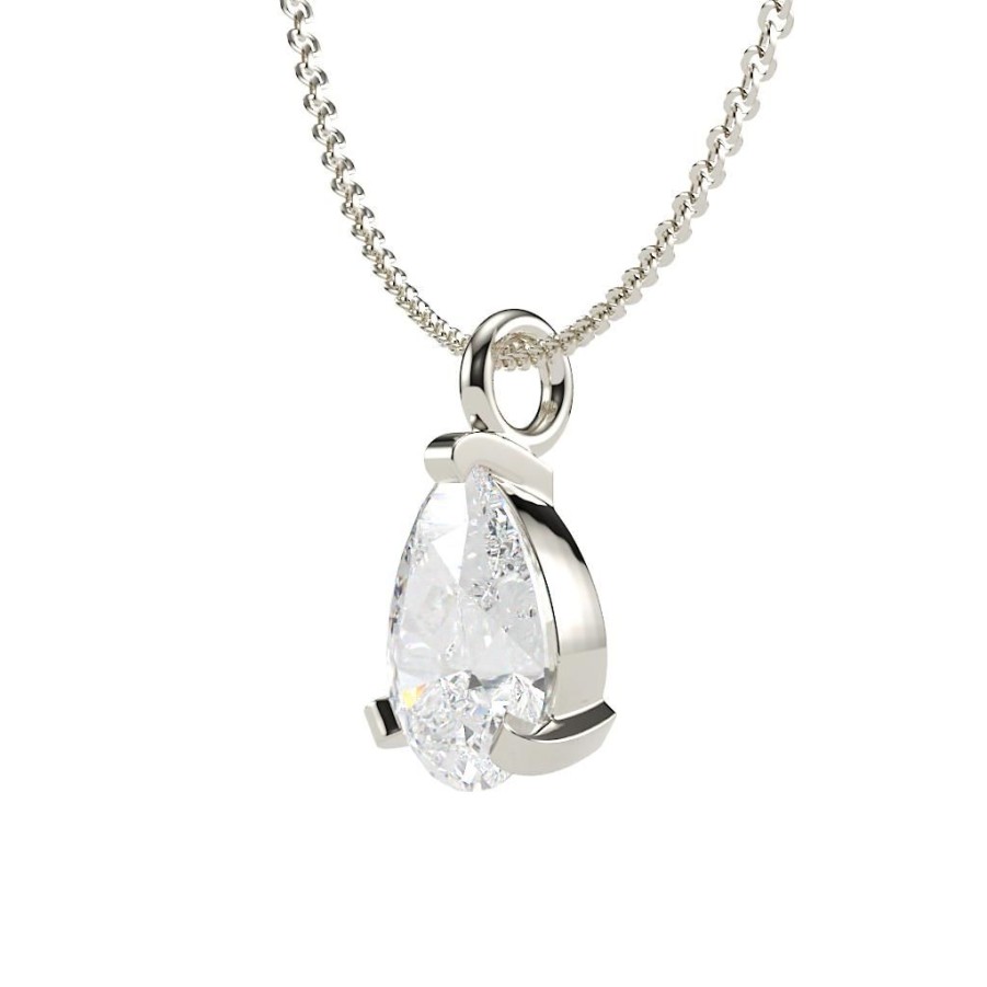 Gifts GEORGE THOMPSON | The Amiana Pear Shaped Solitaire Pendant