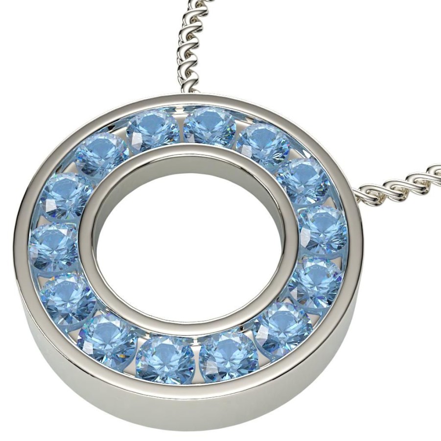 Gifts GEORGE THOMPSON | Diabetes Awareness Aquamarine Pendant