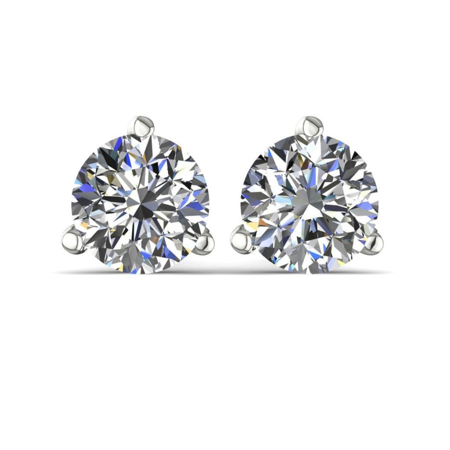 Gifts GEORGE THOMPSON | Three-Prong Martini Diamond Stud Earrings