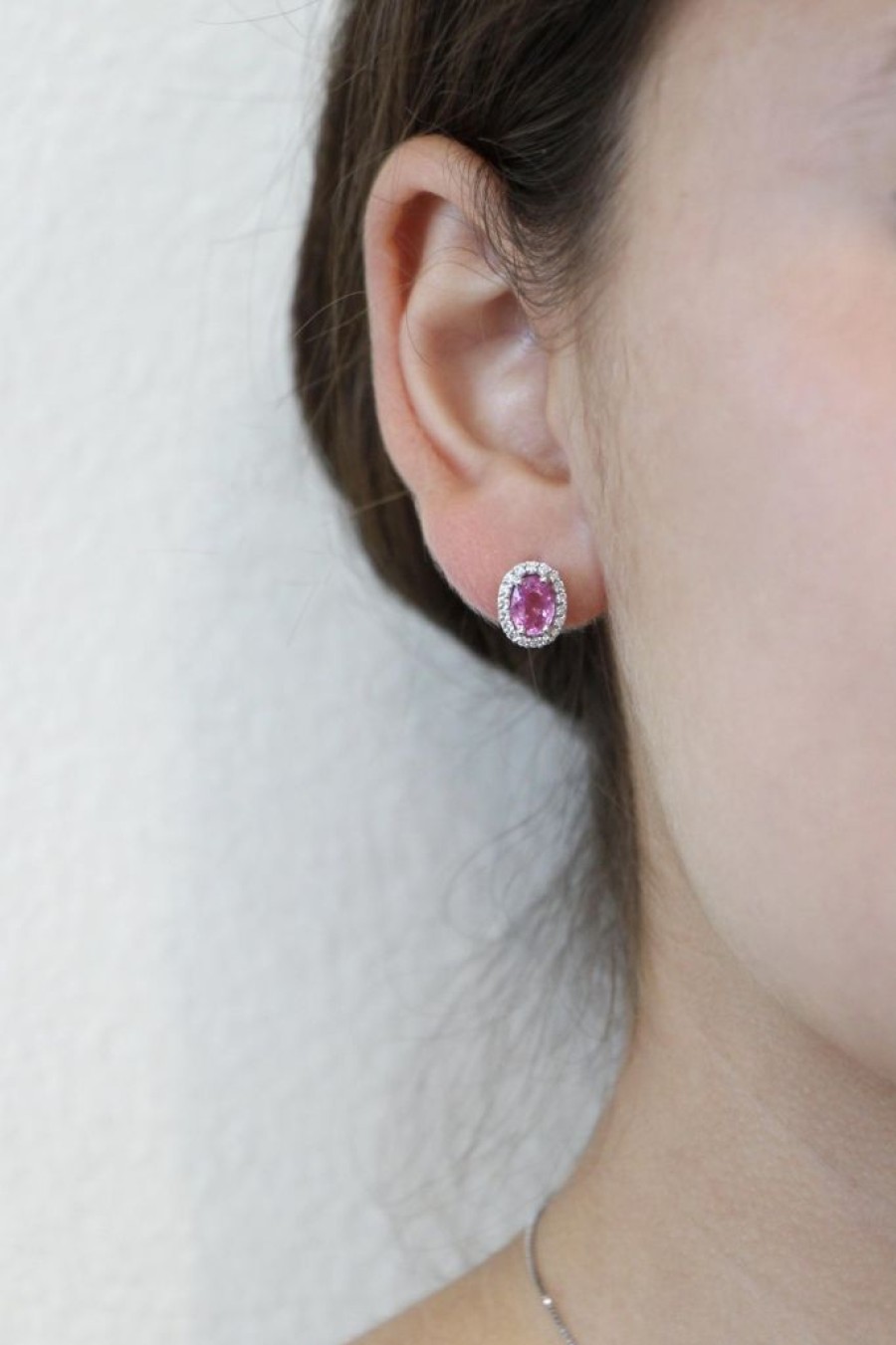 Gifts GEORGE THOMPSON | The Oval Shape Pink Sapphire Earrings