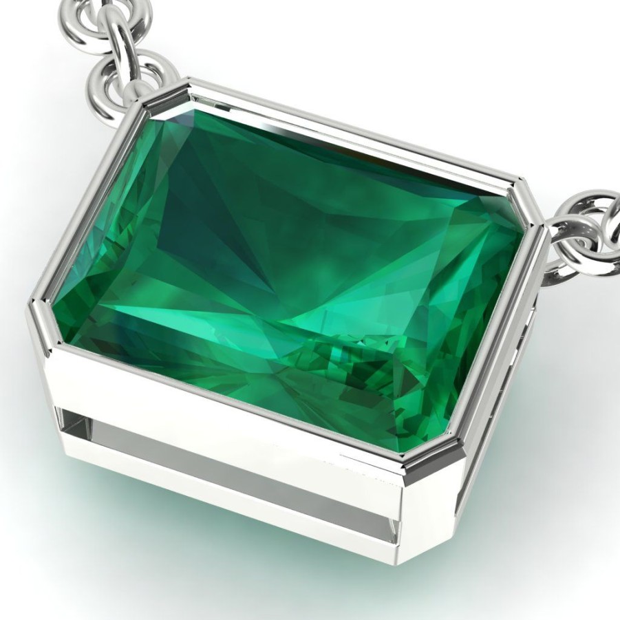 Gifts GEORGE THOMPSON | The Nasser Emerald Cut Gemstone Pendant