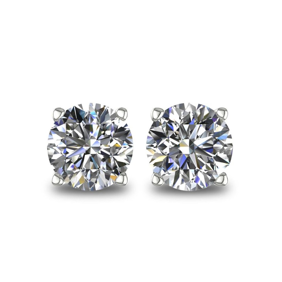 Gifts GEORGE THOMPSON | Diamond Stud Earrings In 14K White Gold