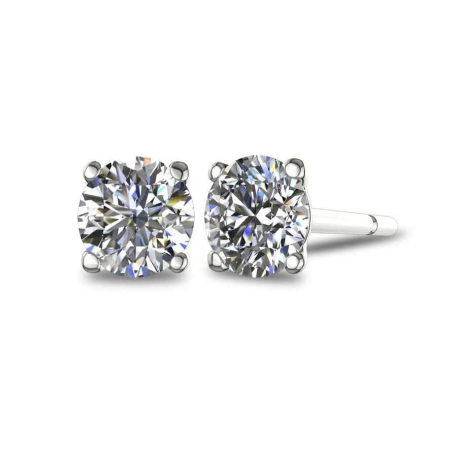 Gifts GEORGE THOMPSON | Diamond Stud Earrings In 14K White Gold